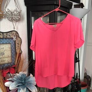 Women's Pink Layered Top